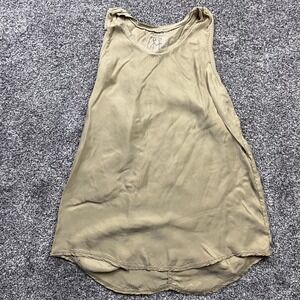 Pete & Greta Tank Top Womens Small Tan Cupra Rayon Johnny was Sleeveless